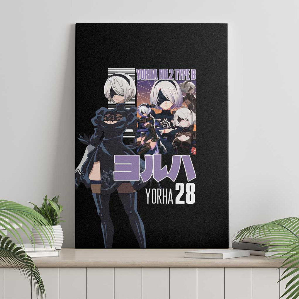 2B Nier Automata Canvas Wall Art Anime Style
