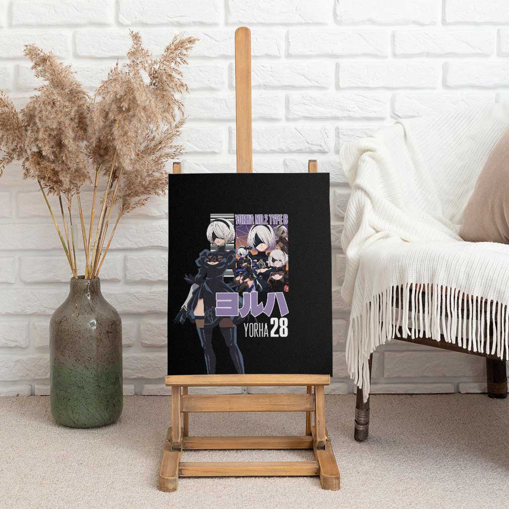 2B Nier Automata Canvas Wall Art Anime Style