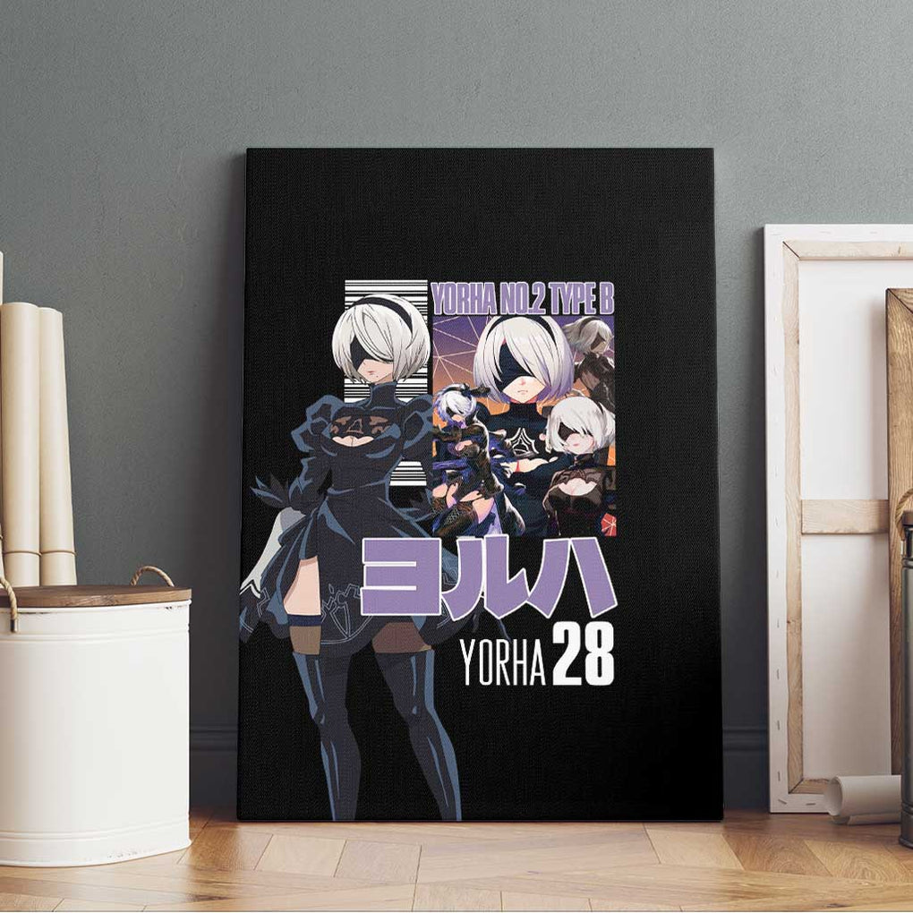 2B Nier Automata Canvas Wall Art Anime Style