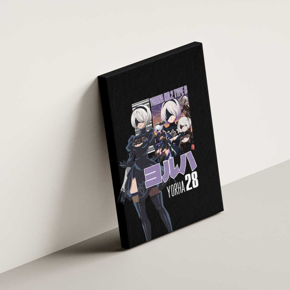2B Nier Automata Canvas Wall Art Anime Style