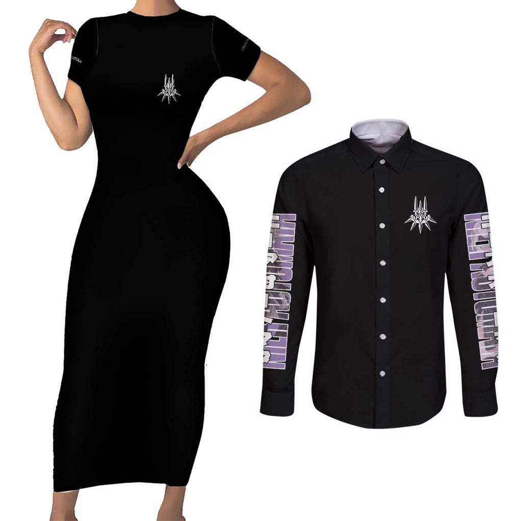 2B Nier Automata Couples Matching Short Sleeve Bodycon Dress and Long Sleeve Button Shirt Anime Style