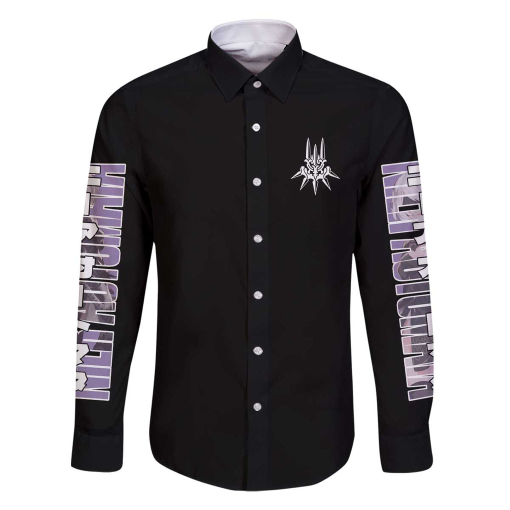 2B Nier Automata Family Matching Off The Shoulder Long Sleeve Dress and Hawaiian Shirt Anime Style