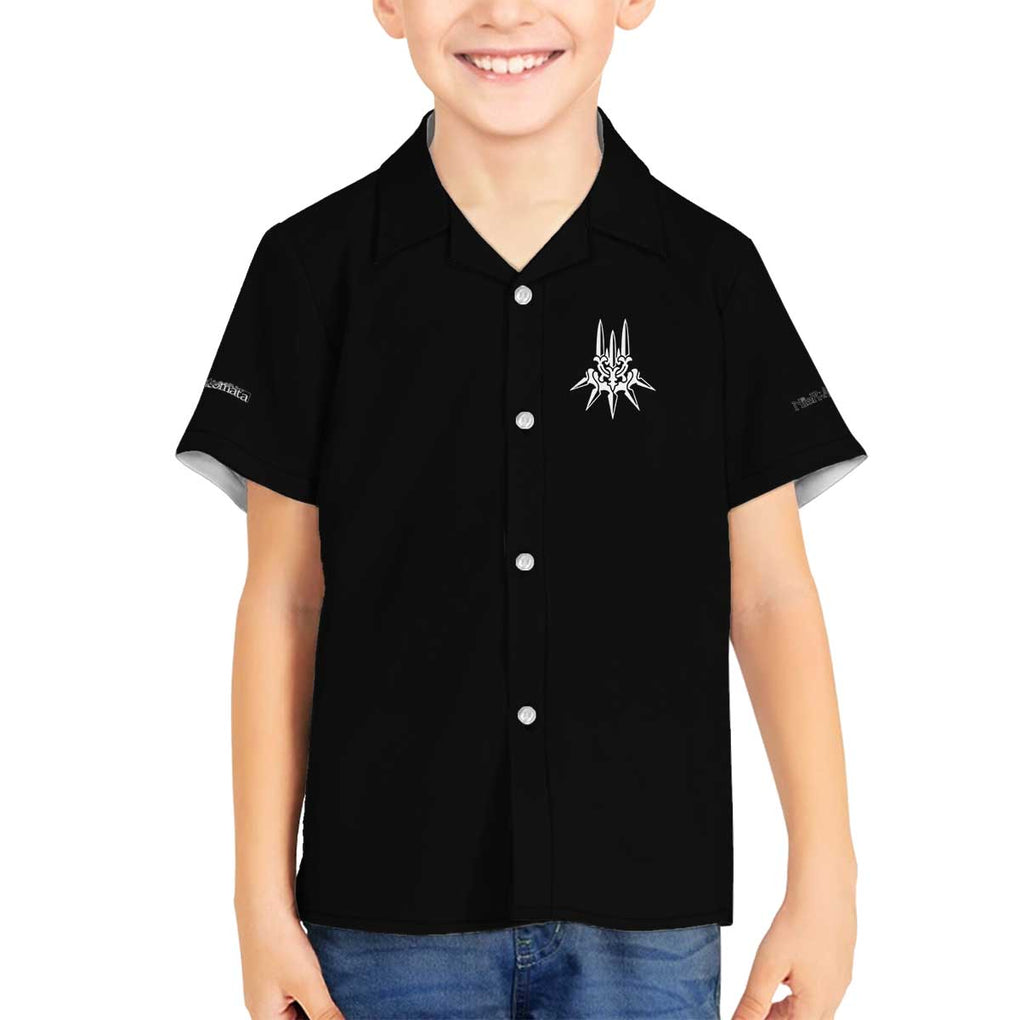 2B Nier Automata Family Matching Off The Shoulder Long Sleeve Dress and Hawaiian Shirt Anime Style
