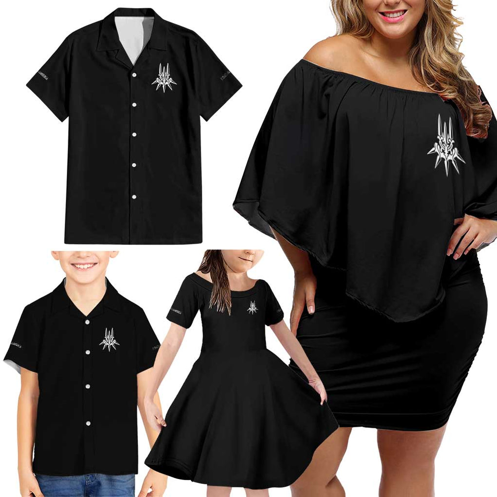 2B Nier Automata Family Matching Off Shoulder Short Dress and Hawaiian Shirt Anime Style