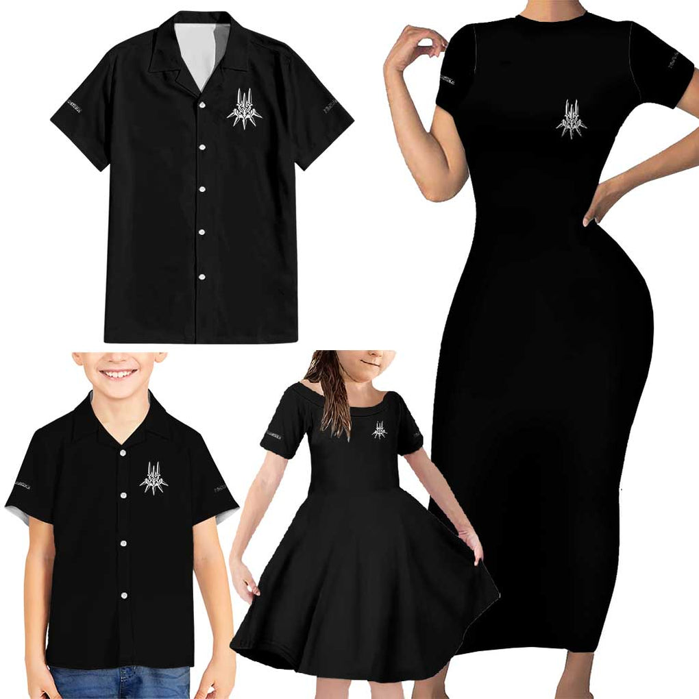 2B Nier Automata Family Matching Short Sleeve Bodycon Dress and Hawaiian Shirt Anime Style