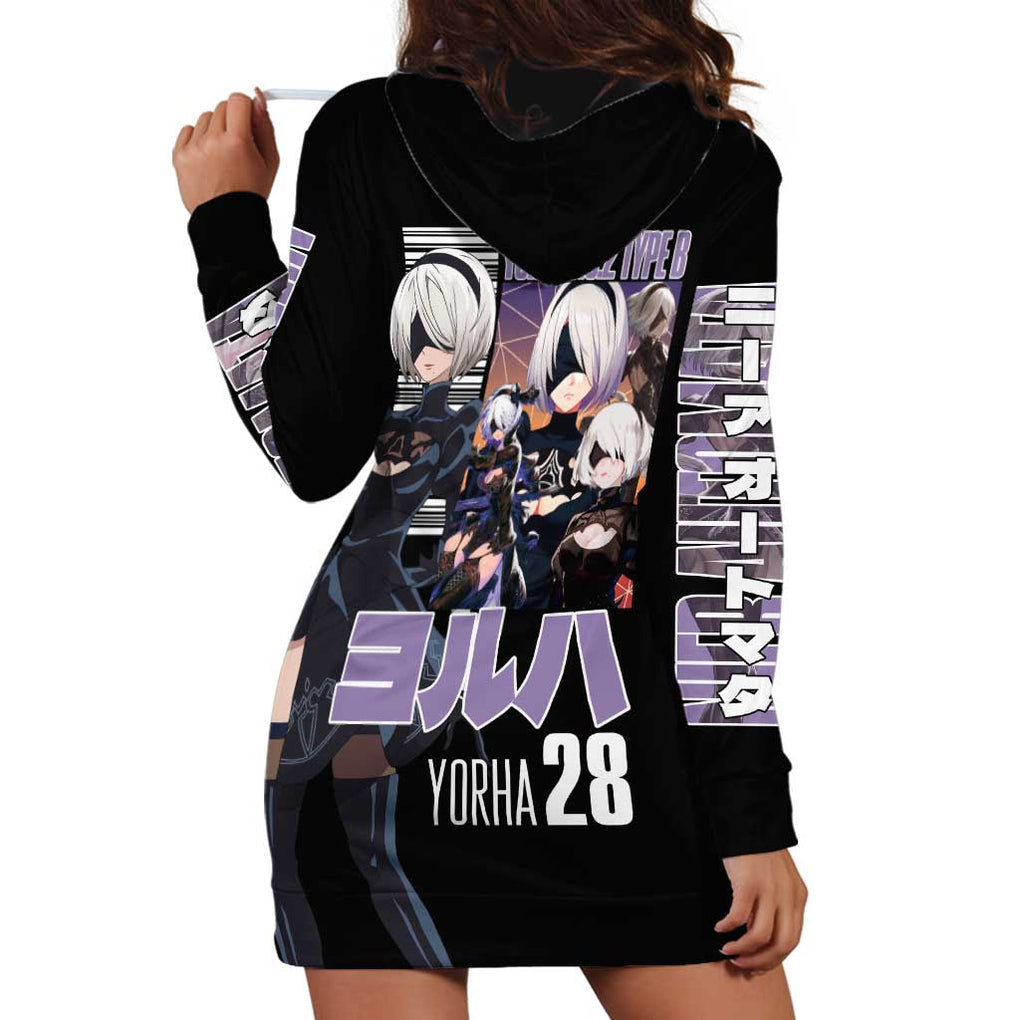 2B Nier Automata Hoodie Dress Anime Style