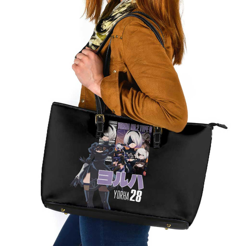 2B Nier Automata Leather Tote Bag Anime Style