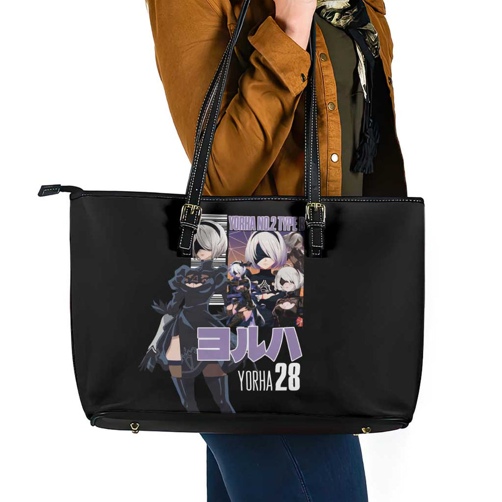 2B Nier Automata Leather Tote Bag Anime Style