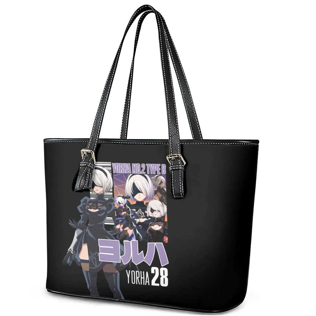 2B Nier Automata Leather Tote Bag Anime Style