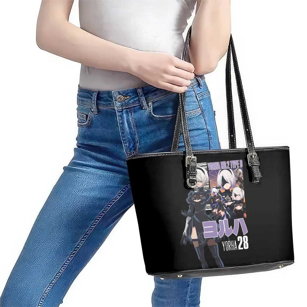 2B Nier Automata Leather Tote Bag Anime Style