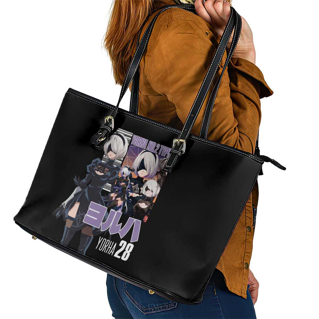 2B Nier Automata Leather Tote Bag Anime Style