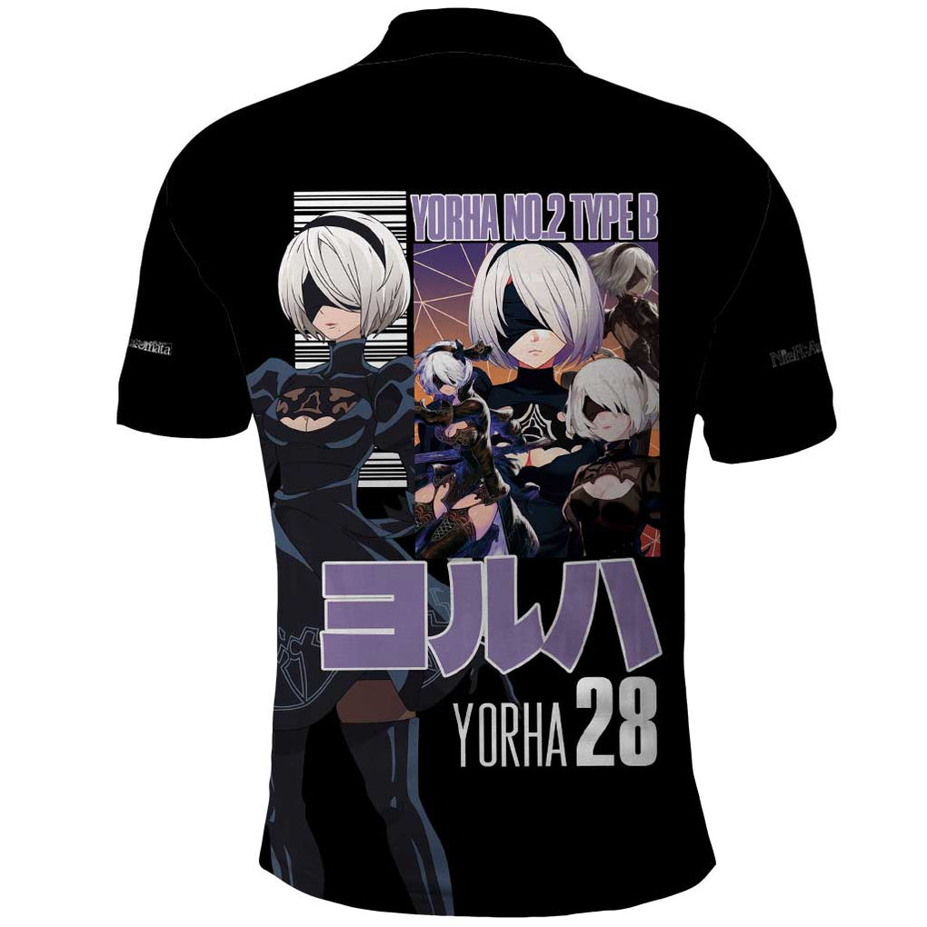 2B Nier Automata Polo Shirt Anime Style