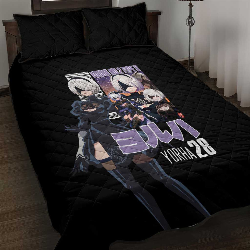 2B Nier Automata Quilt Bed Set Anime Style