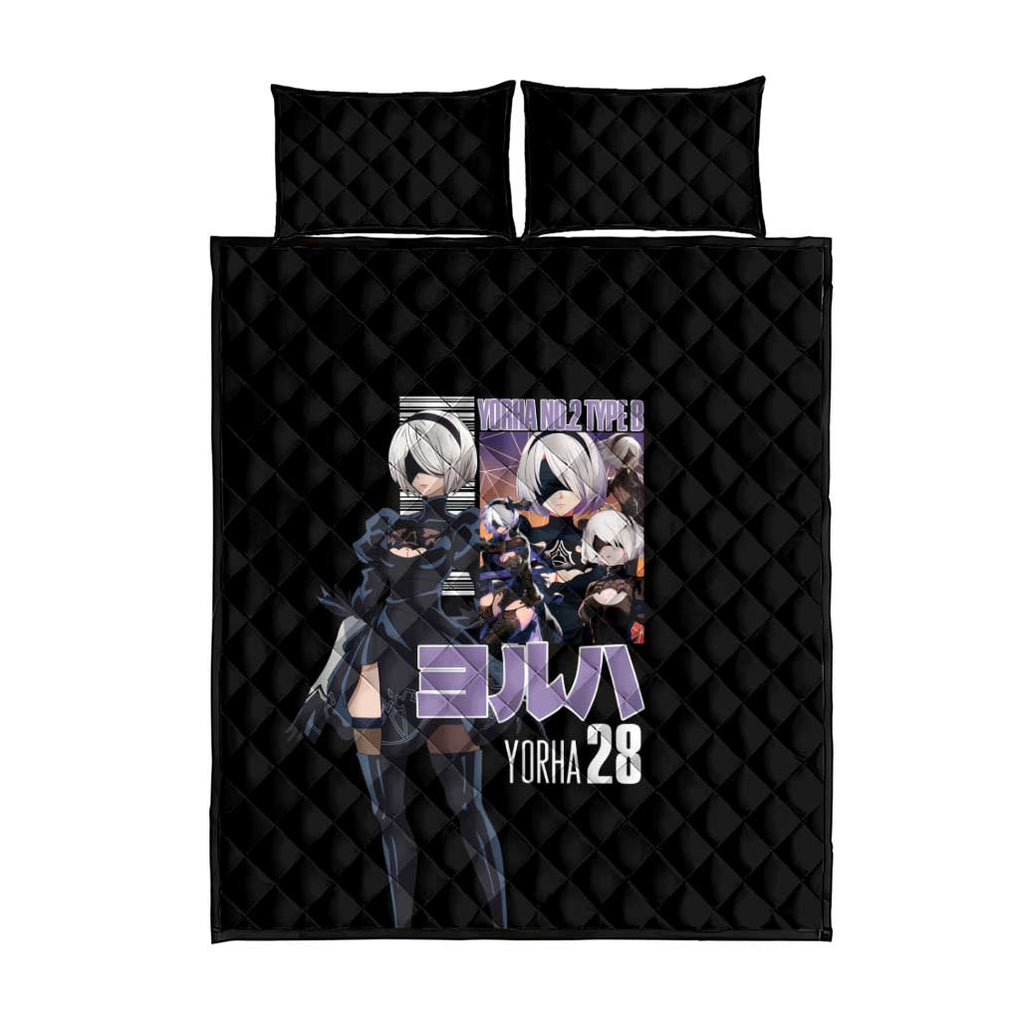 2B Nier Automata Quilt Bed Set Anime Style