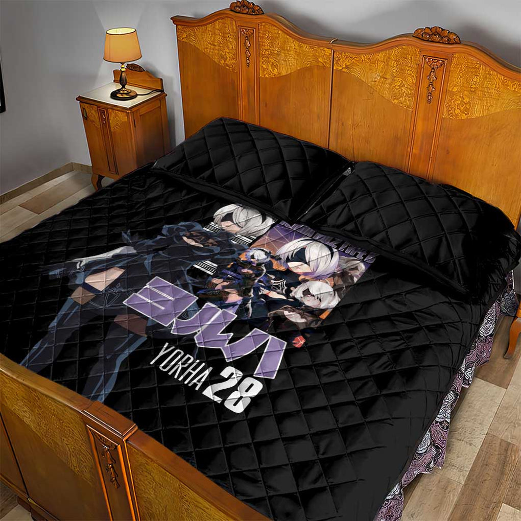 2B Nier Automata Quilt Bed Set Anime Style