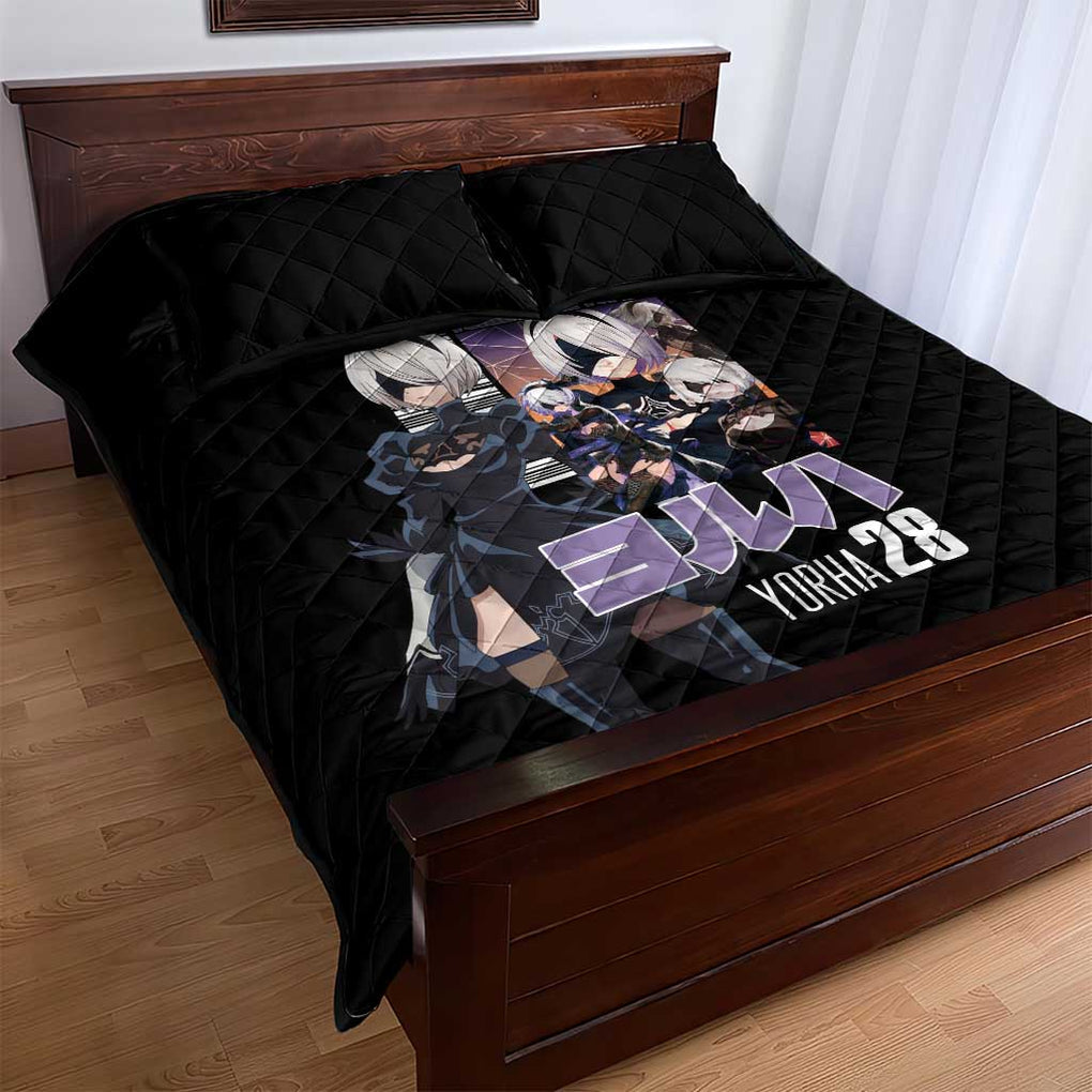 2B Nier Automata Quilt Bed Set Anime Style