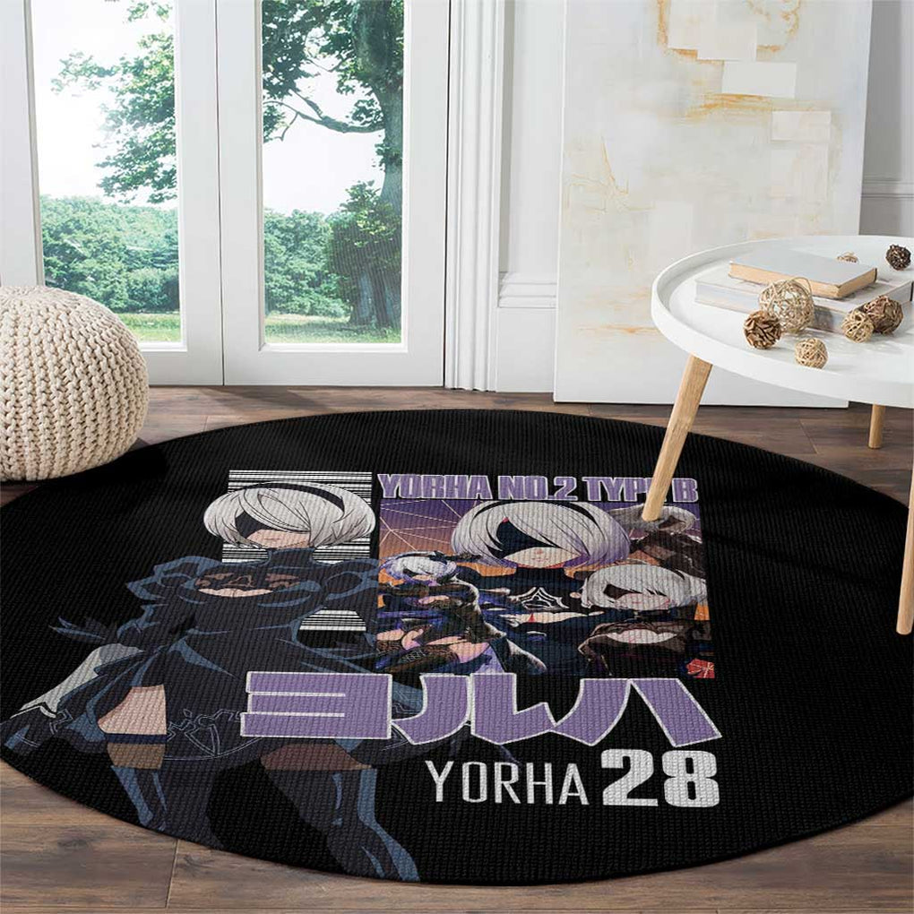 2B Nier Automata Round Carpet Anime Style