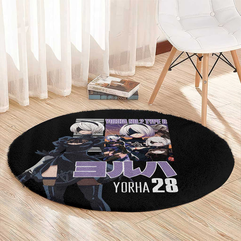 2B Nier Automata Round Carpet Anime Style