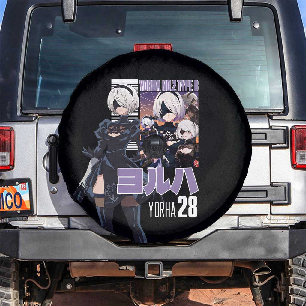 2B Nier Automata Spare Tire Cover Anime Style