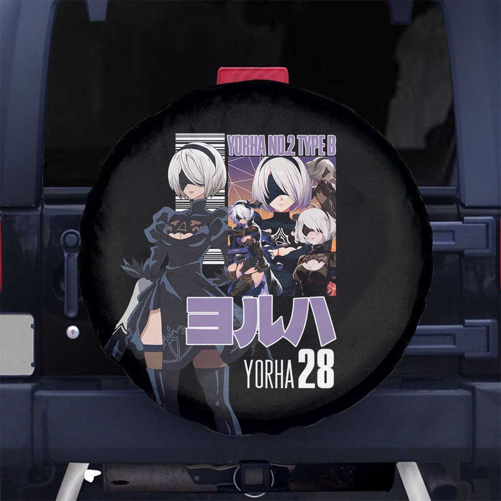 2B Nier Automata Spare Tire Cover Anime Style