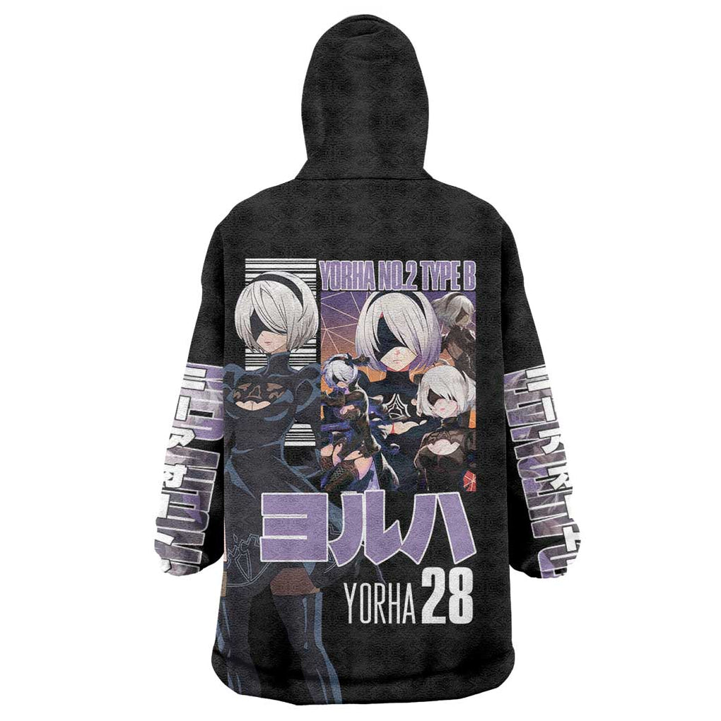 2B Nier Automata Wearable Blanket Hoodie Anime Style
