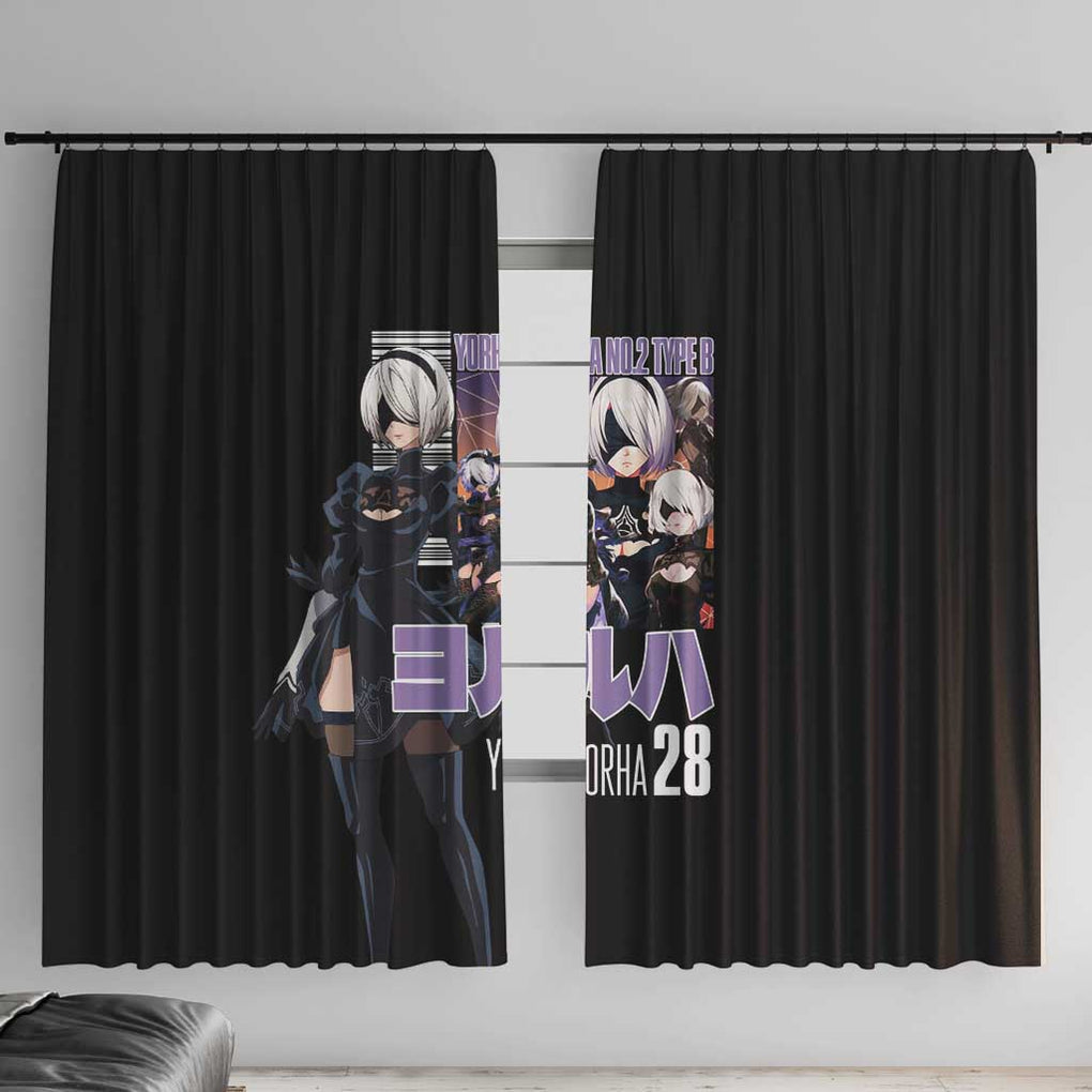 2B Nier Automata Window Curtain Anime Style