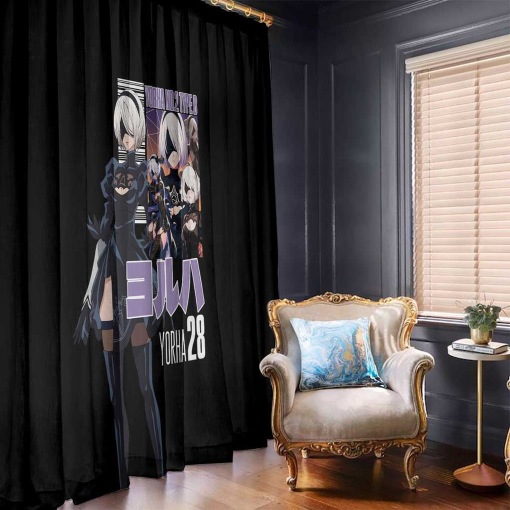 2B Nier Automata Window Curtain Anime Style