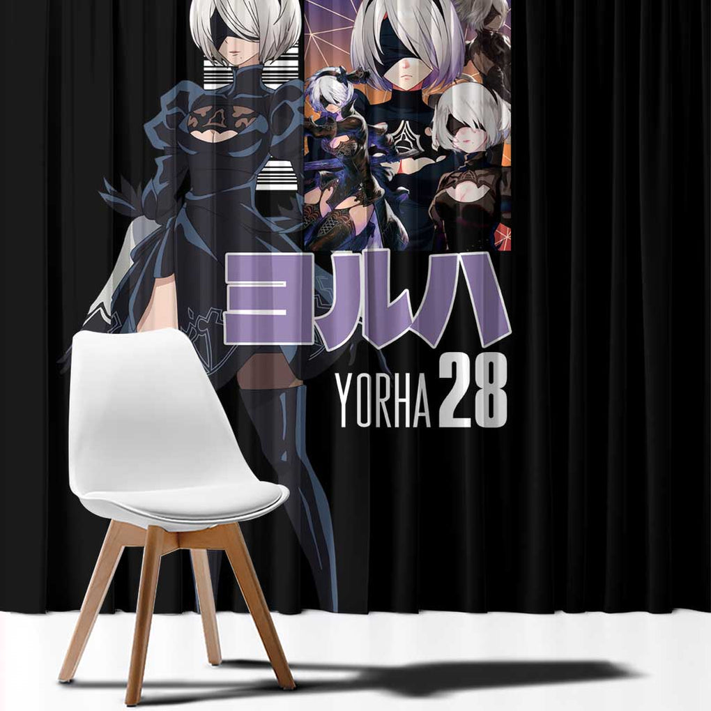 2B Nier Automata Window Curtain Anime Style