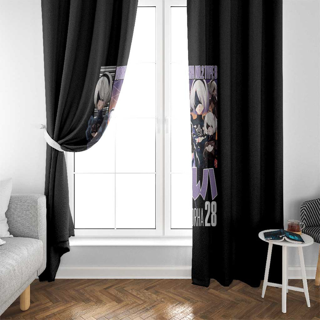 2B Nier Automata Window Curtain Anime Style