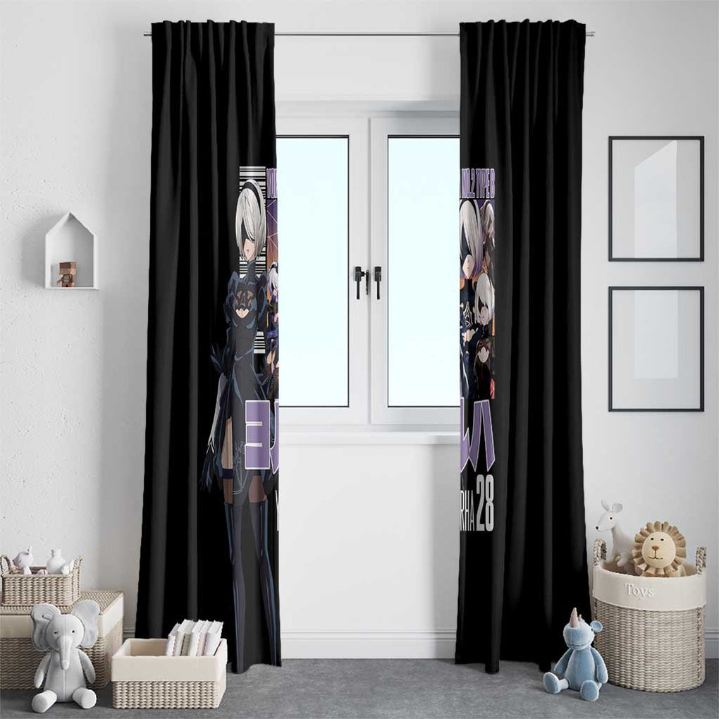 2B Nier Automata Window Curtain Anime Style