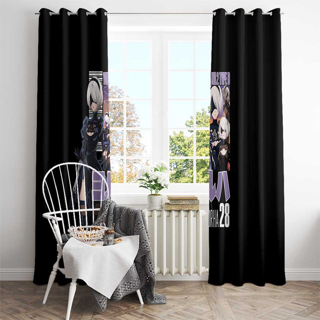 2B Nier Automata Window Curtain Anime Style