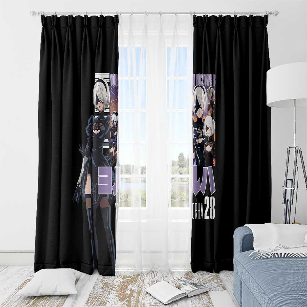 2B Nier Automata Window Curtain Anime Style