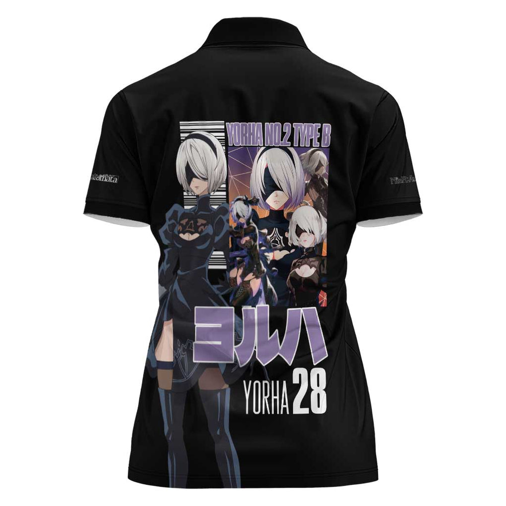 2B Nier Automata Women Polo Shirt Anime Style