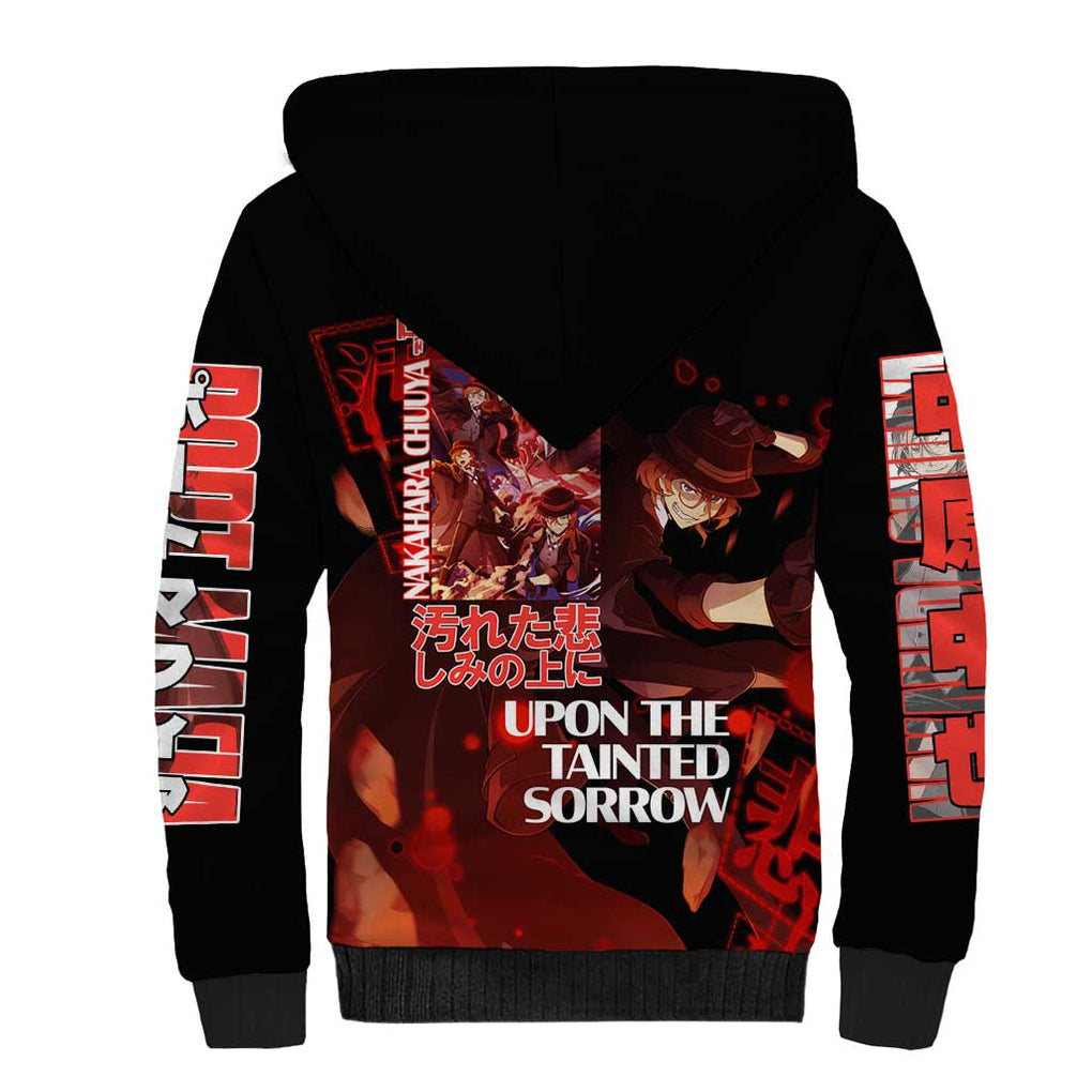 Nakahara Chuuya Bungou Stray Dogs Sherpa Hoodie Anime Style