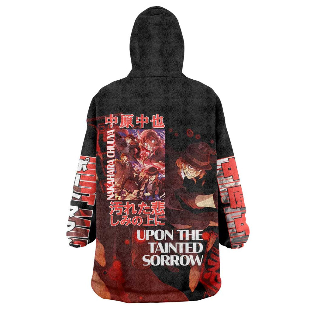 Nakahara Chuuya Bungou Stray Dogs Wearable Blanket Hoodie Anime Style