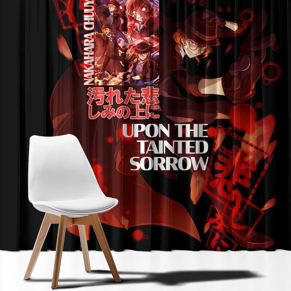 Nakahara Chuuya Bungou Stray Dogs Window Curtain Anime Style