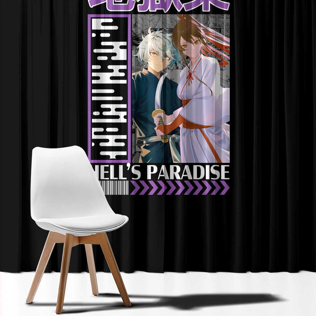 Jigokuraku Hell’s Paradise Window Curtain Anime Style