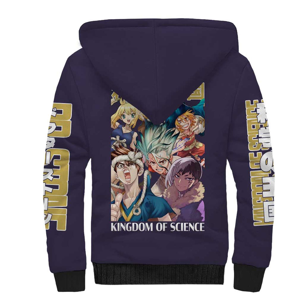 Kingdom of Science Dr. Stone Sherpa Hoodie Anime Style