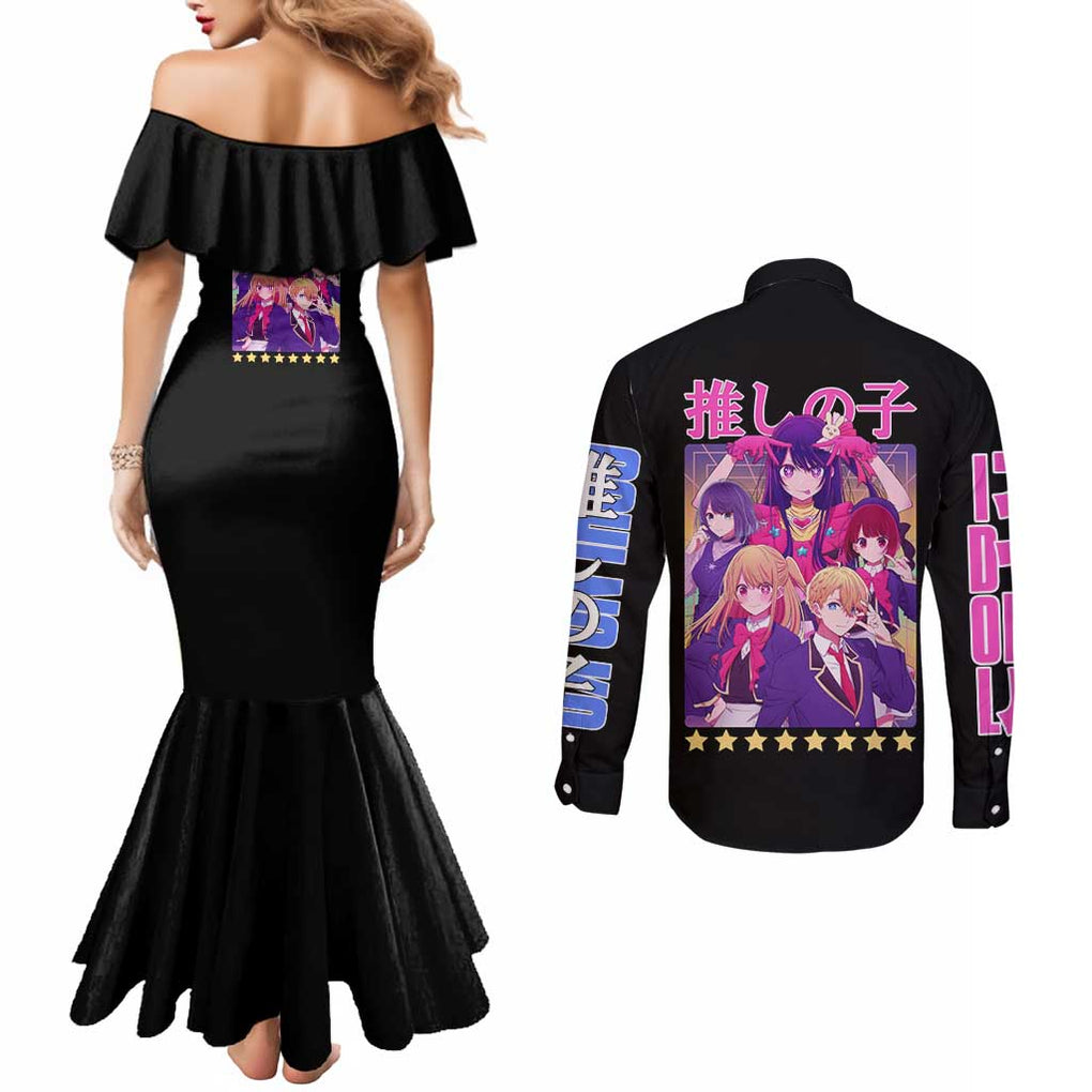 Oshi no Ko Couples Matching Mermaid Dress and Long Sleeve Button Shirt Anime Style
