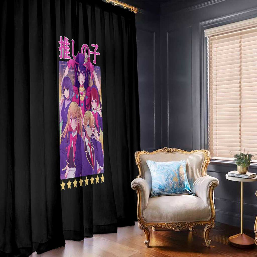 Oshi no Ko Window Curtain Anime Style