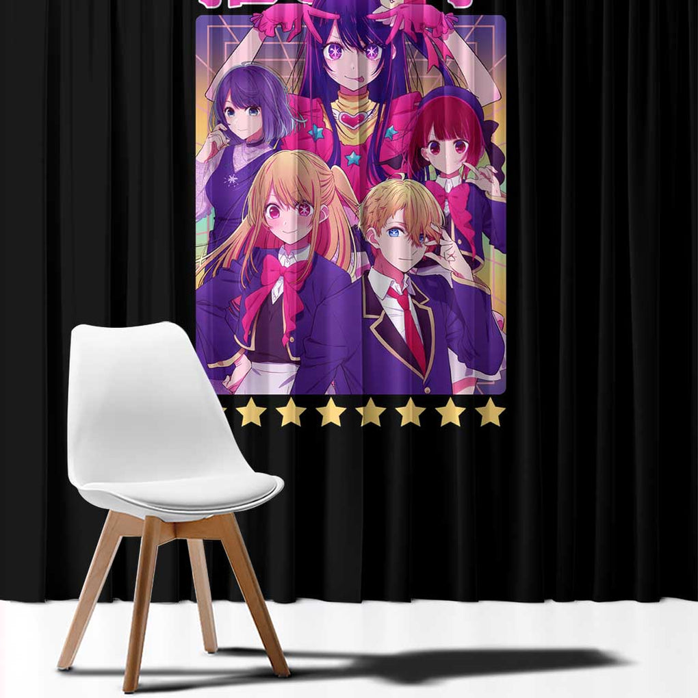 Oshi no Ko Window Curtain Anime Style