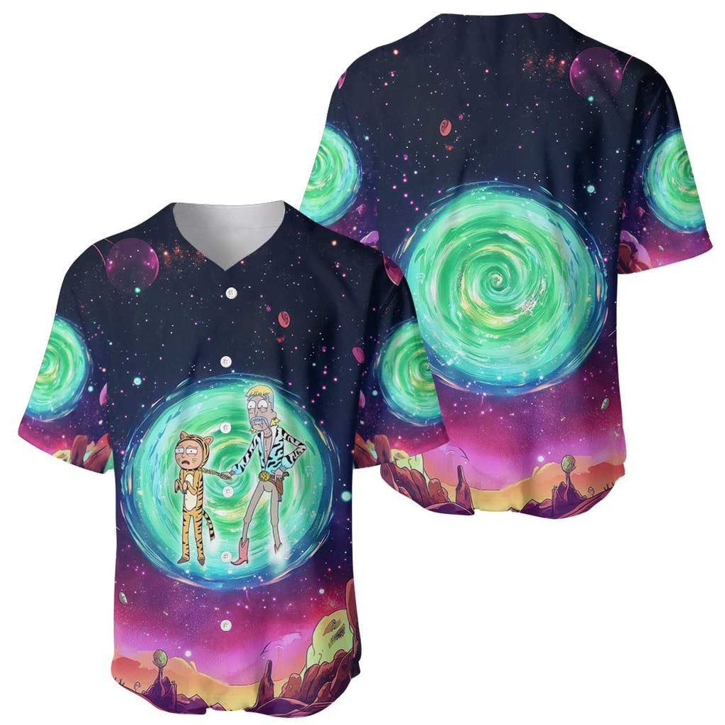 Rick and Morty Tiger King Baseball Jersey Trippy Style