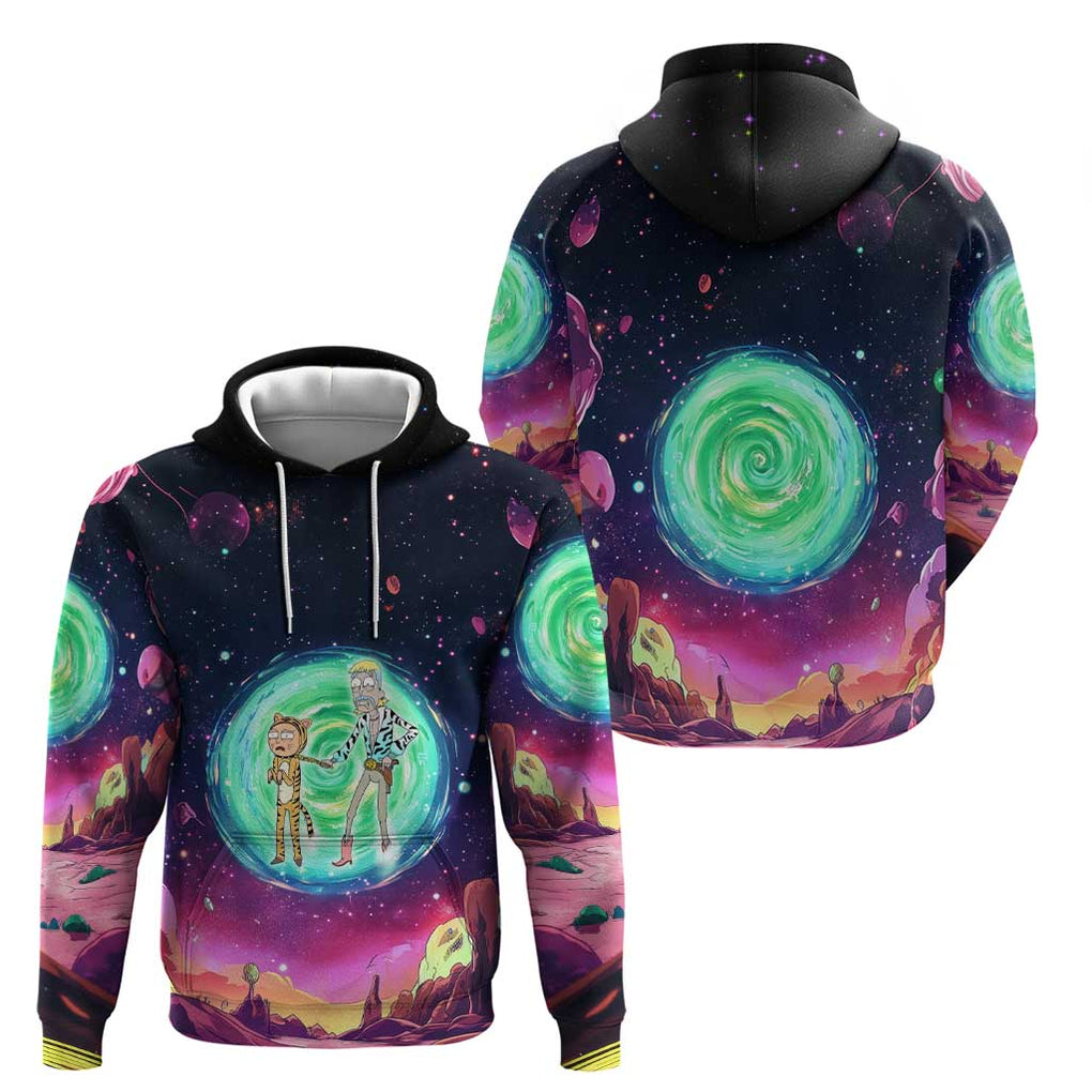 Rick and Morty Tiger King Hoodie Trippy Style
