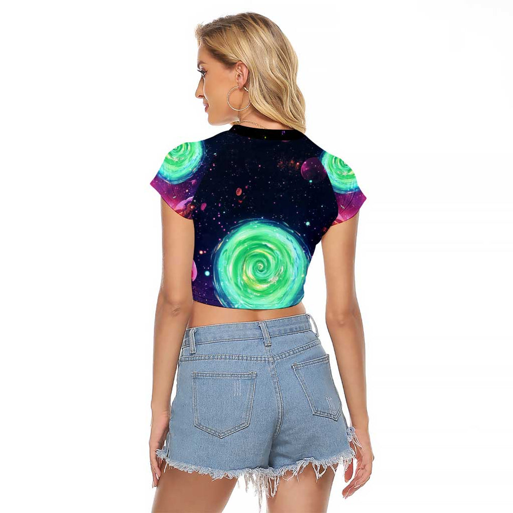 Rick and Morty Tiger King Raglan Cropped T Shirt Trippy Style