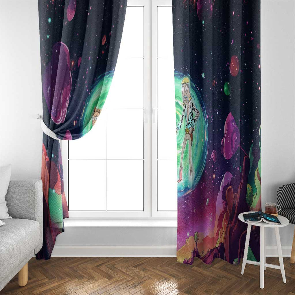 Rick and Morty Tiger King Window Curtain Trippy Style