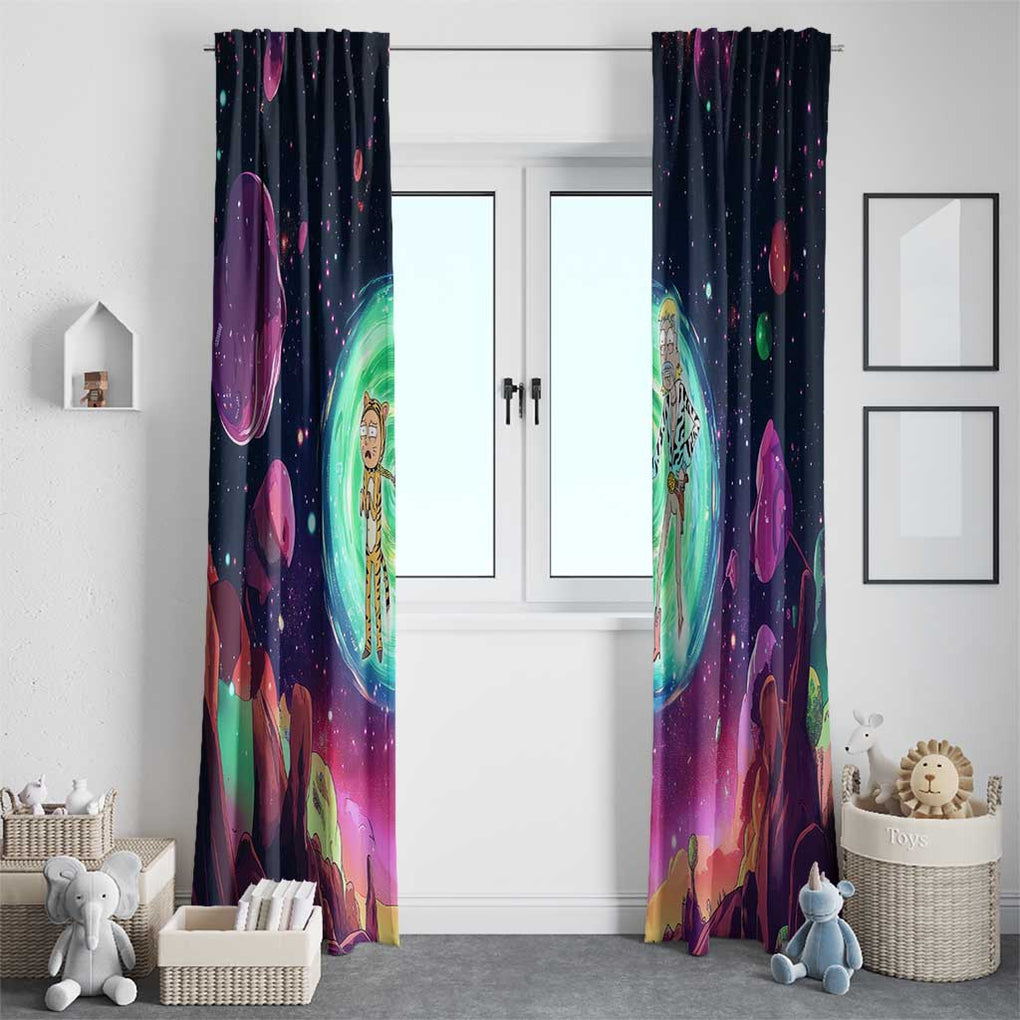 Rick and Morty Tiger King Window Curtain Trippy Style