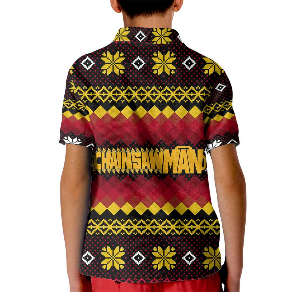 Makima - Chainsaw Man Kid Polo Shirt Anime Mix Christmas Style