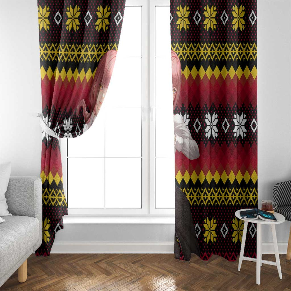 Makima - Chainsaw Man Window Curtain Anime Mix Christmas Style