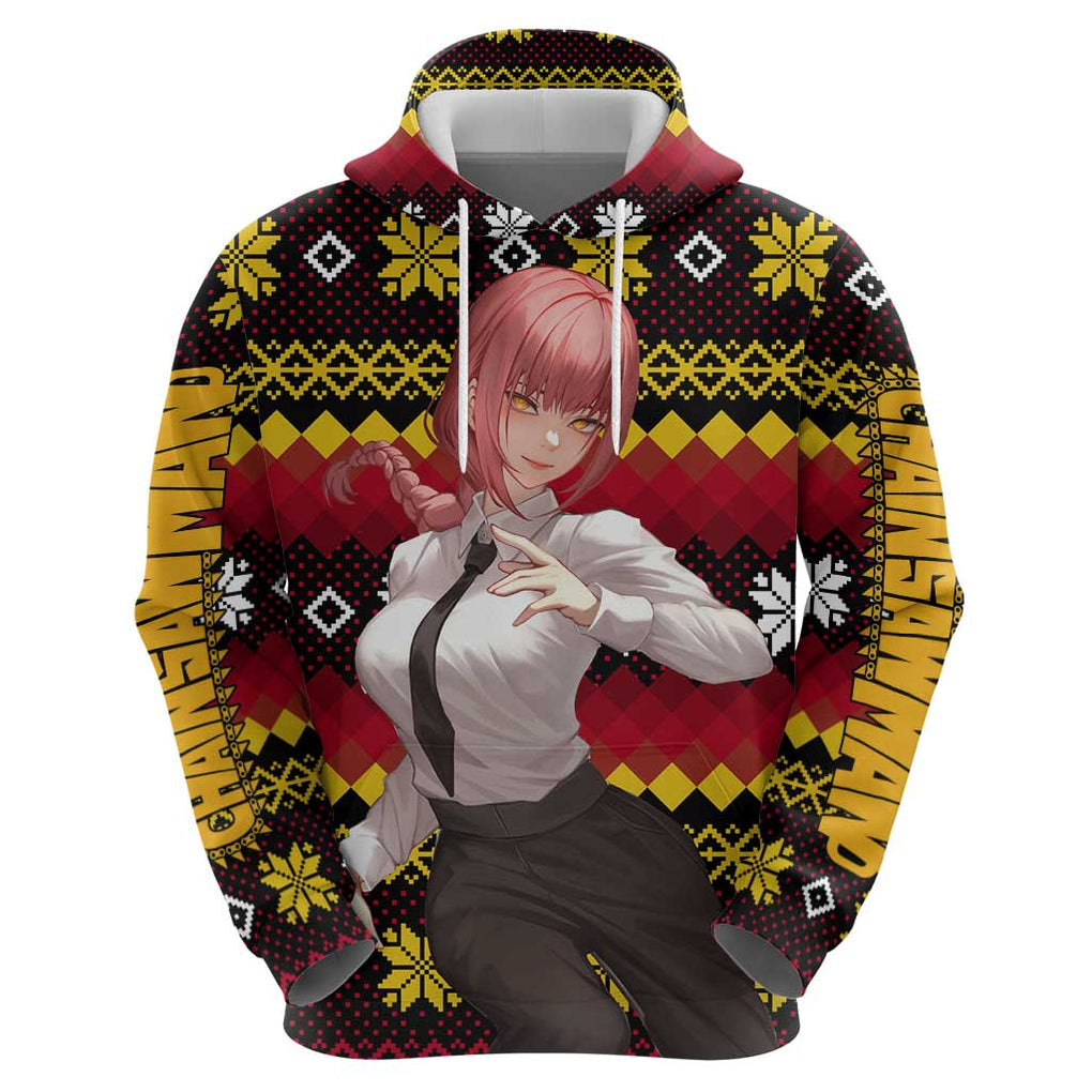 Makima - Chainsaw Man Zip Hoodie Anime Mix Christmas Style