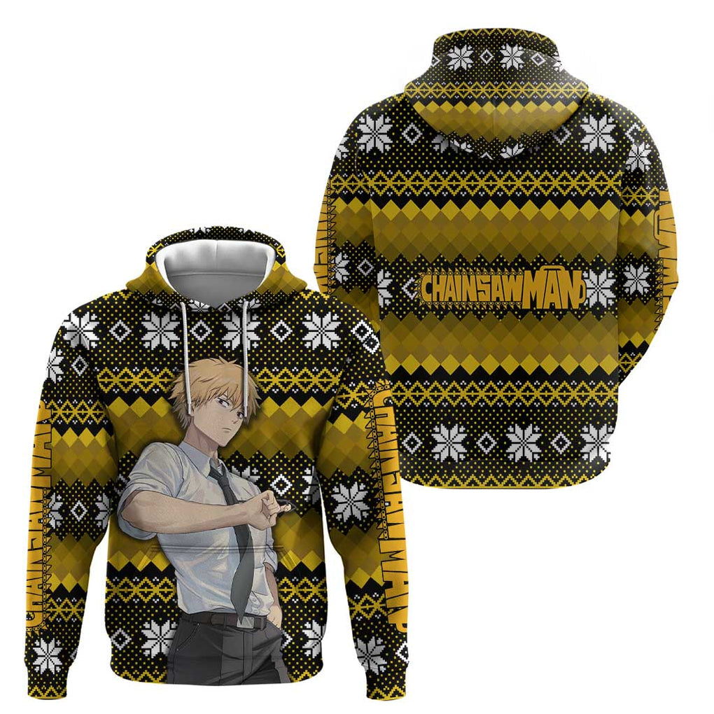 Denji - Chainsaw Man Zip Hoodie Anime Mix Christmas Style